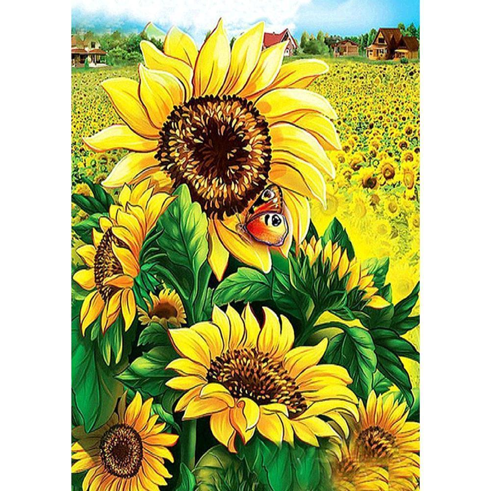 Sunflower  - Full Drill Round Drill - 30x40cm