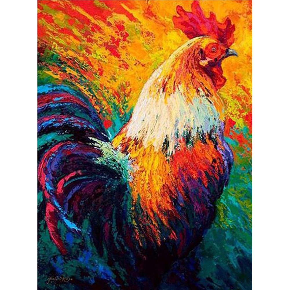 Rooster  - Full Drill Round Drill - 30x40cm