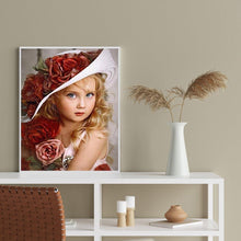 Load image into Gallery viewer, Girl  - Full Drill Round Drill - 30x40cm
