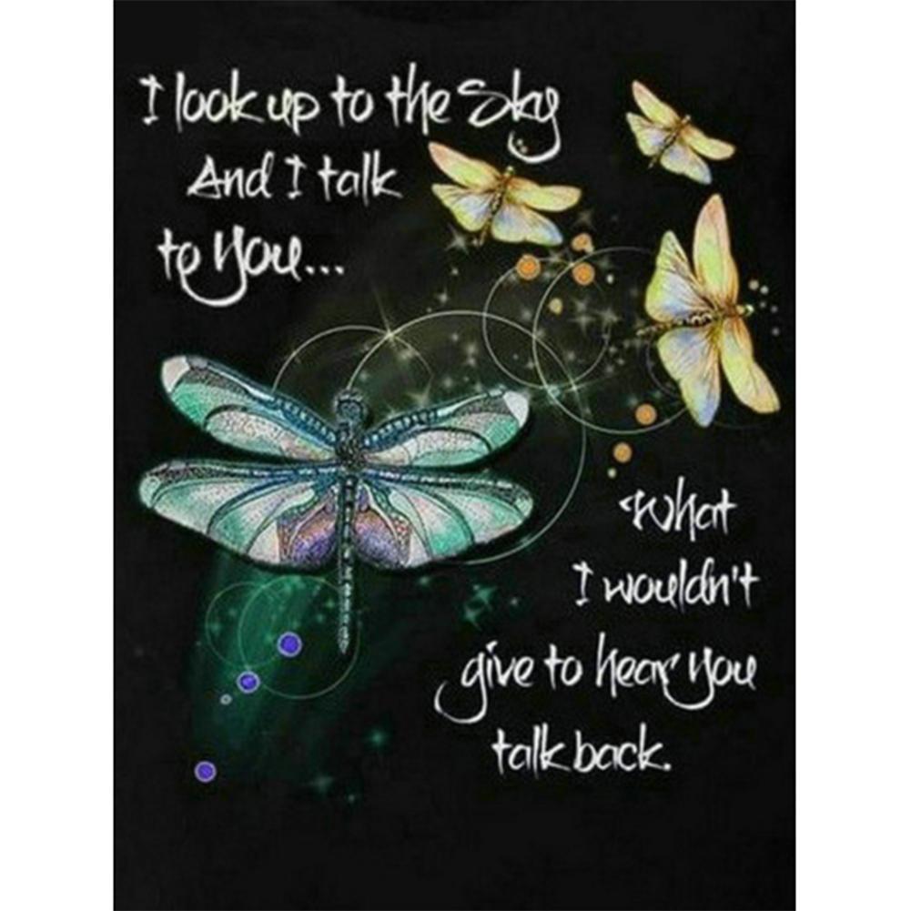 Dragonfly  - Full Drill Round Drill - 30x40cm