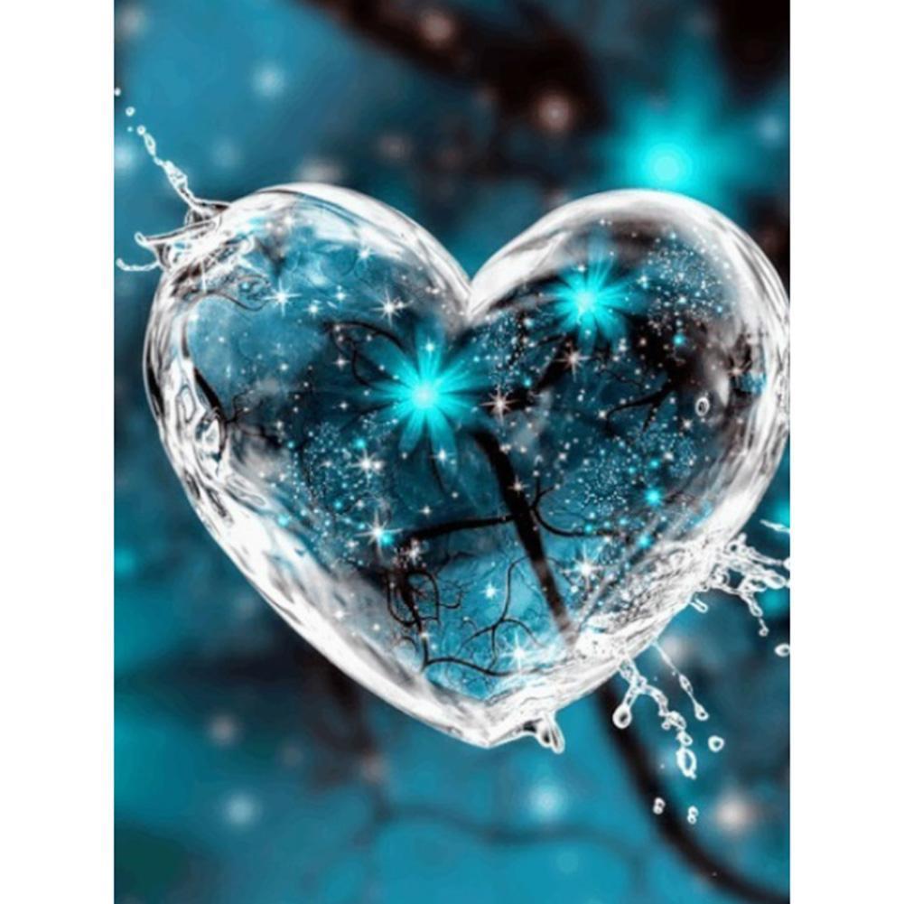 Heart  - Full Drill Round Drill - 30x40cm