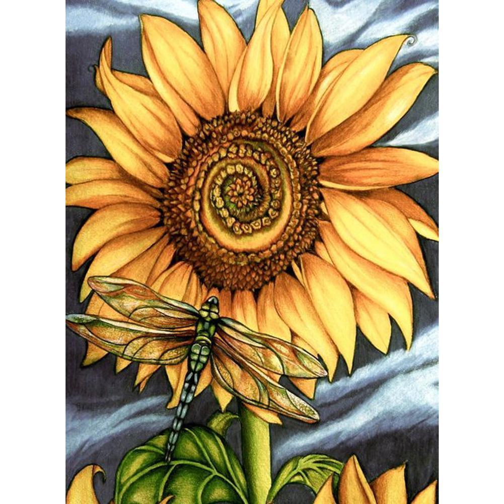 Flowers  - Full Drill Round Drill - 30x40cm