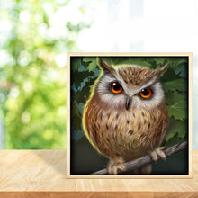 Load image into Gallery viewer, Gloryart Owl  - Full Drill Round Drill - 30x30cm
