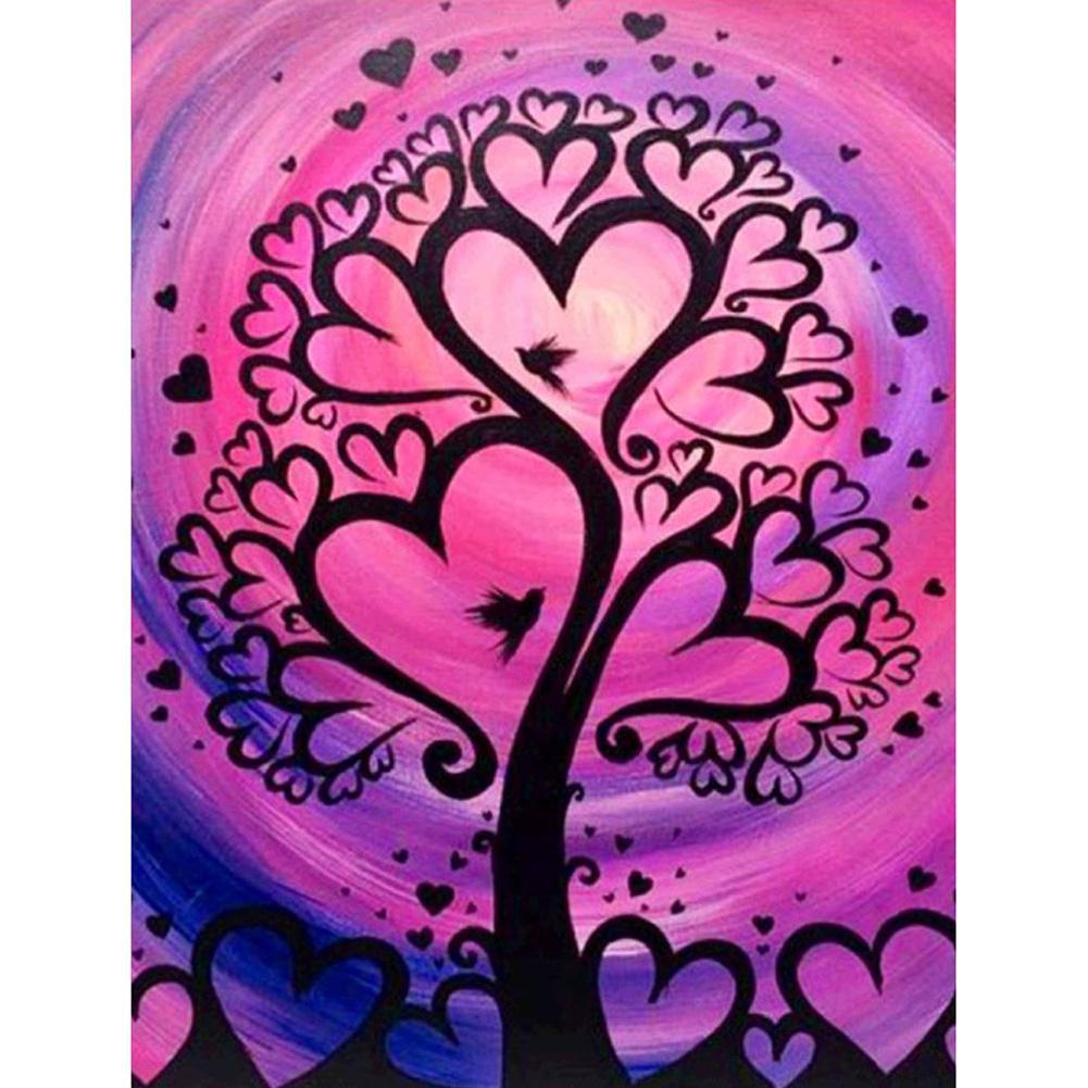 Tree  - Full Drill Round Drill - 30x40cm