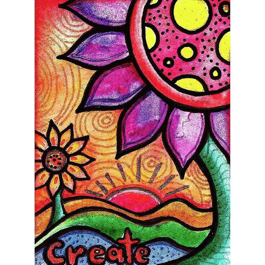 Sunflower  - Full Drill Round Drill - 30x40cm