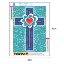 Load image into Gallery viewer, Cross  - Full Drill Round Drill - 30x40cm
