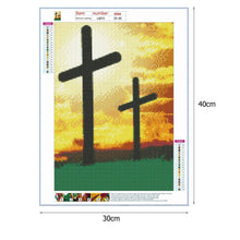 Load image into Gallery viewer, Cross  - Full Drill Round Drill - 30x40cm
