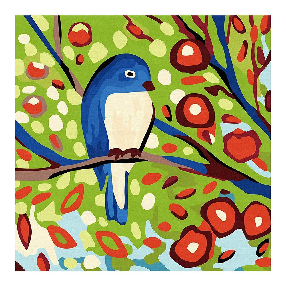 Branch Bird - Full Drill Round Drill - 30x30cm