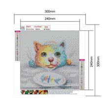 Load image into Gallery viewer, Cat Fishbone - Full Drill Round Drill - 30x30cm
