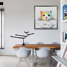 Load image into Gallery viewer, Cat Fishbone - Full Drill Round Drill - 30x30cm
