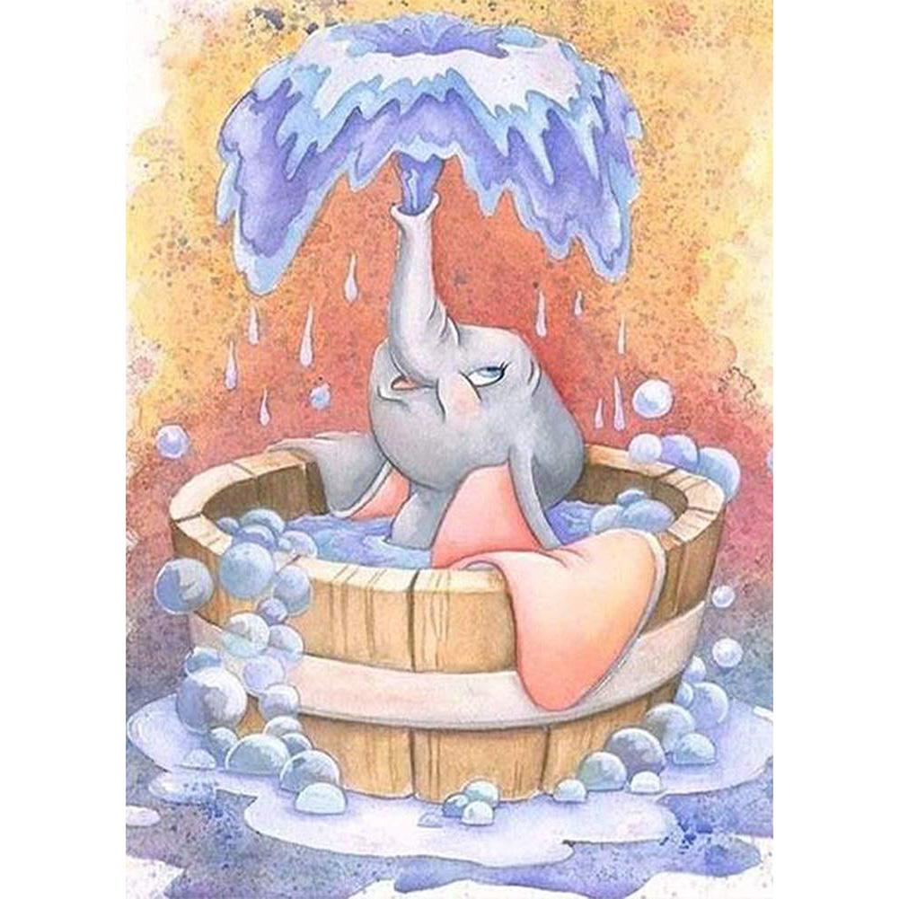 Cute Elephant - Full Diamond Painting - 30x40cm