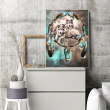 Load image into Gallery viewer, Wolf and Dream Catcher - Full Drill Round Drill - 30x40cm
