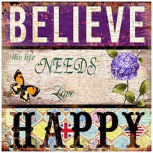 Load image into Gallery viewer, Positive Word  - Full Drill Round Drill - 35x35cm
