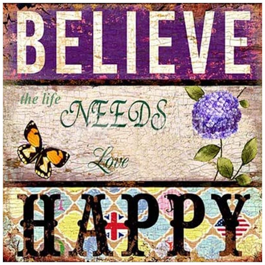 Positive Word  - Full Drill Round Drill - 35x35cm