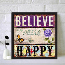 Load image into Gallery viewer, Positive Word  - Full Drill Round Drill - 35x35cm
