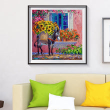 Load image into Gallery viewer, Donkey Flowers - Full Drill Round Drill - 30x30cm
