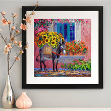 Load image into Gallery viewer, Donkey Flowers - Full Drill Round Drill - 30x30cm
