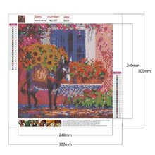 Load image into Gallery viewer, Donkey Flowers - Full Drill Round Drill - 30x30cm
