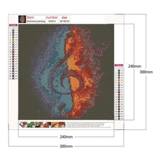 Load image into Gallery viewer, Musical Note - Full Drill Round Drill - 30x30cm
