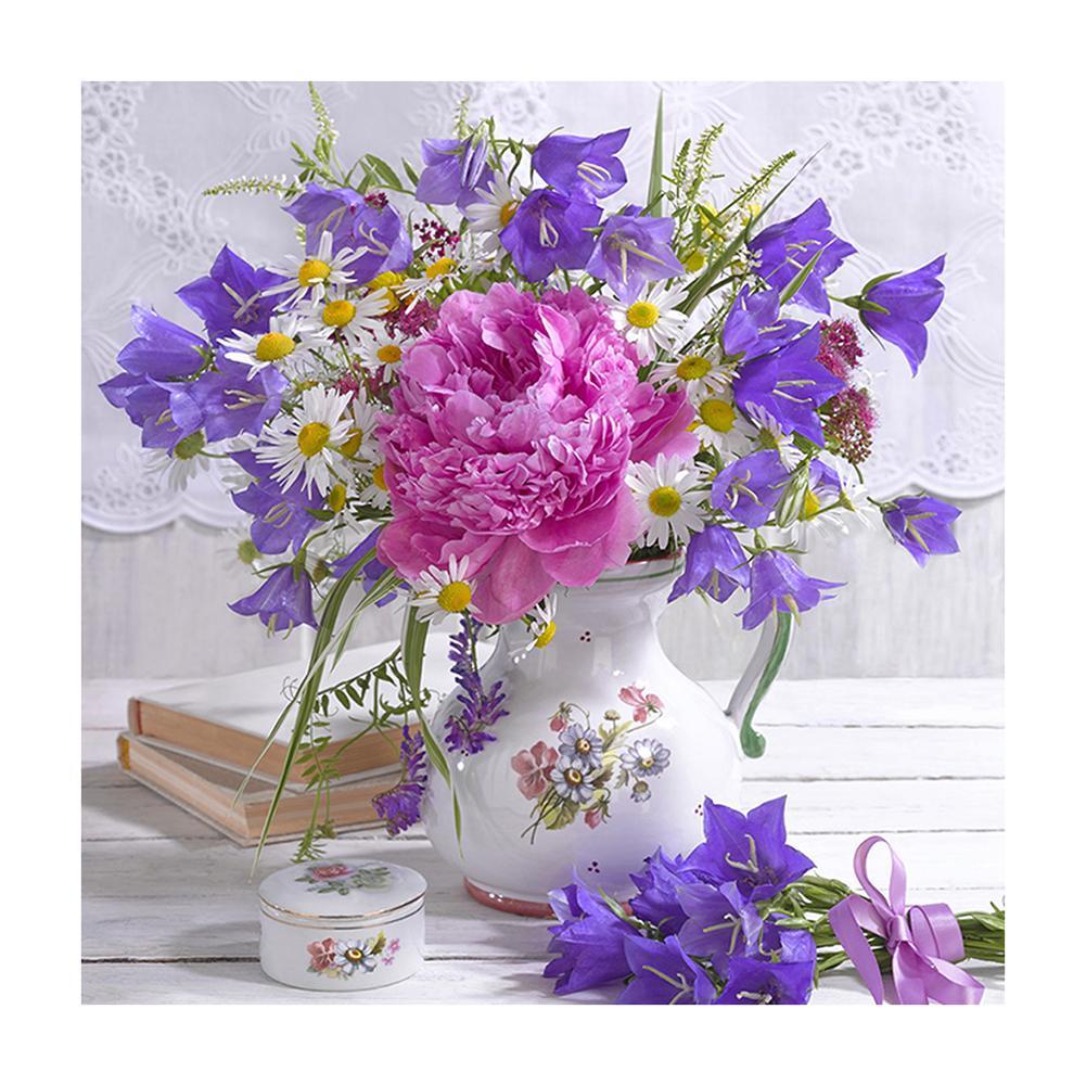 Elegant Flowers - Full Diamond Painting - 30x30cm