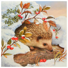 Load image into Gallery viewer, Snow Hedgehog - Full Diamond Painting - 30x30cm
