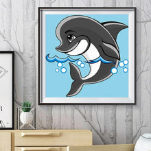 Load image into Gallery viewer, Cute Dolphin - Full Diamond Painting - 30x30cm
