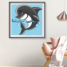 Load image into Gallery viewer, Cute Dolphin - Full Diamond Painting - 30x30cm
