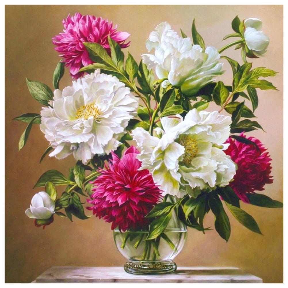 Flower Vase - Full Diamond Painting - 30x30cm