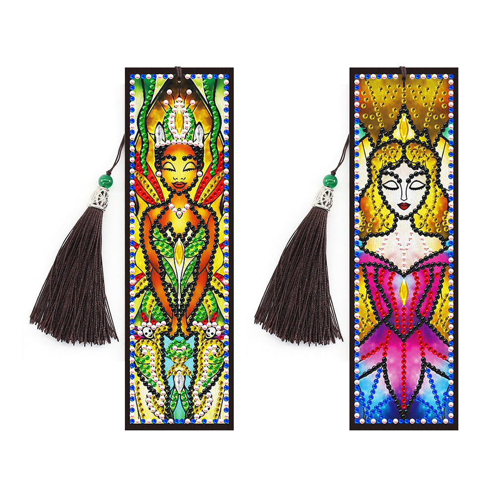 2pcs Girl-DIY Diamond Painting Bookmark