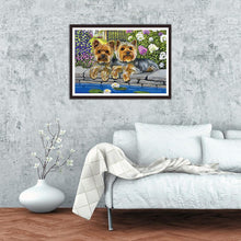 Load image into Gallery viewer, Flower Dogs - Full Diamond Painting - 30x40cm
