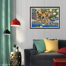 Load image into Gallery viewer, Flower Dogs - Full Diamond Painting - 30x40cm
