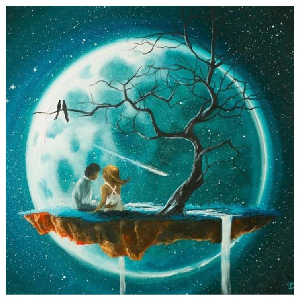 Tree Moon  - Full Diamond Painting - 30x30cm