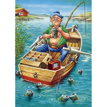 Load image into Gallery viewer, Fishing Man - Full Diamond Painting - 40x30cm
