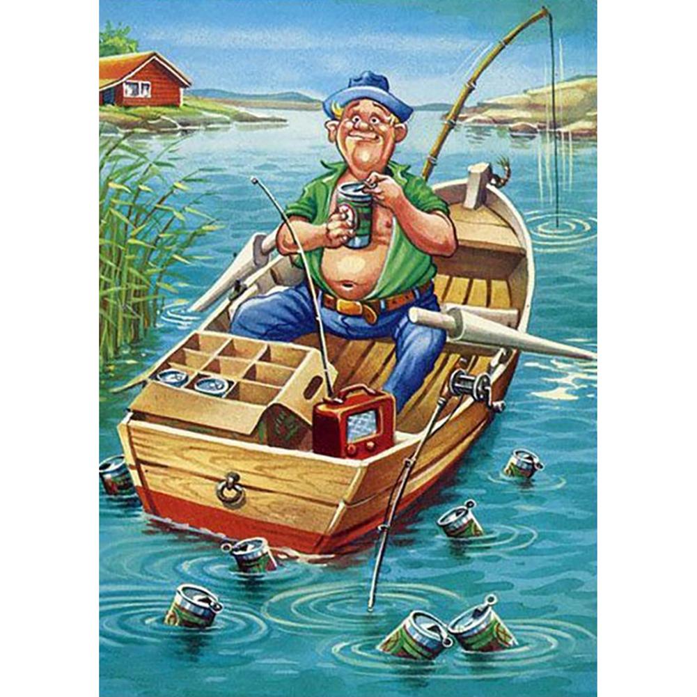 Fishing Man - Full Diamond Painting - 40x30cm