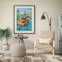 Load image into Gallery viewer, Fishing Man - Full Diamond Painting - 40x30cm
