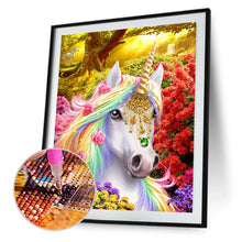 Load image into Gallery viewer, Flower Horse Animals - Full Diamond Painting - 30x40cm
