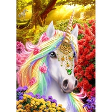 Load image into Gallery viewer, Flower Horse Animals - Full Diamond Painting - 30x40cm
