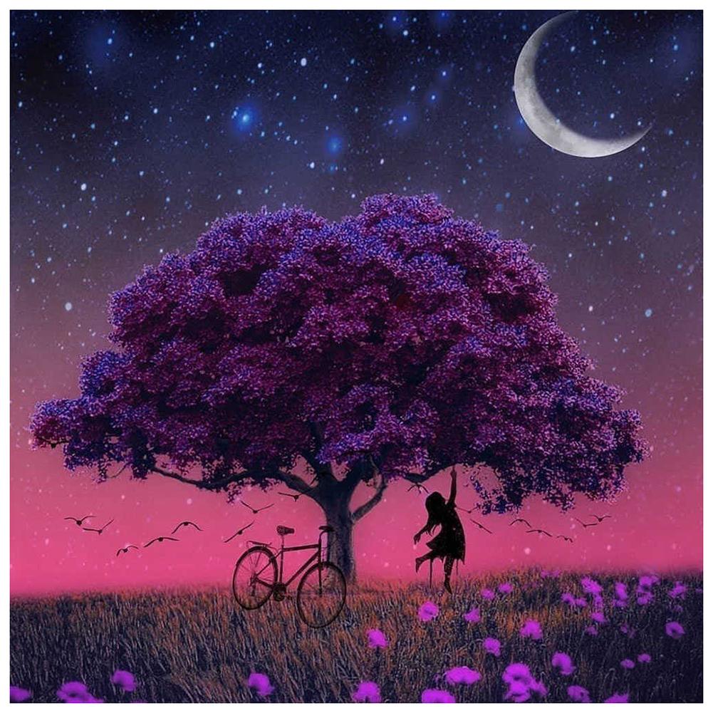 Tree Girl - Full Diamond Painting - 30x30cm