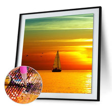 Load image into Gallery viewer, Sea Sunset Ship - Full Diamond Painting - 30x30cm
