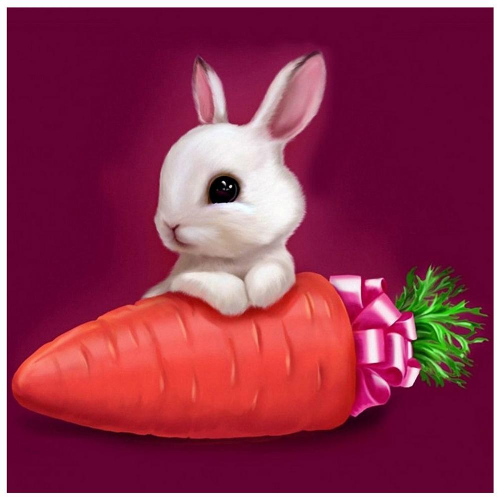 Rabbit Carrot - Full Diamond Painting - 30x30cm