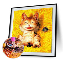 Load image into Gallery viewer, Happy Cat - Full Diamond Painting - 30x30cm
