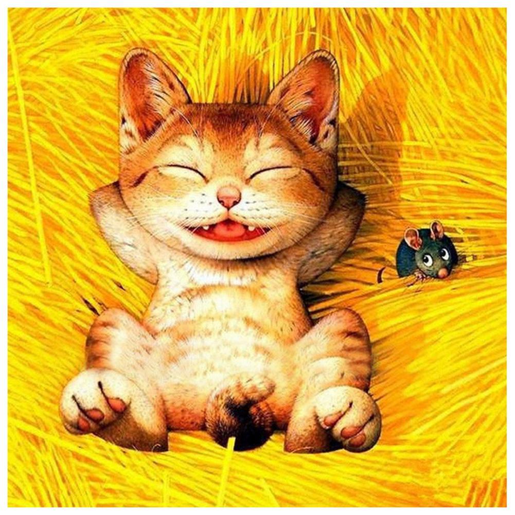 Happy Cat - Full Diamond Painting - 30x30cm