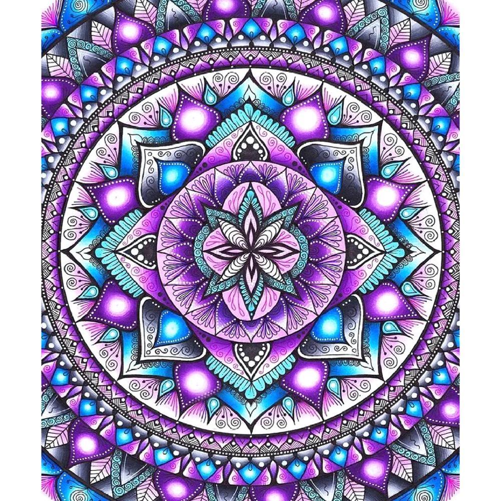 Purple Mandala - Full Drill Round Drill Painting - 30x35cm