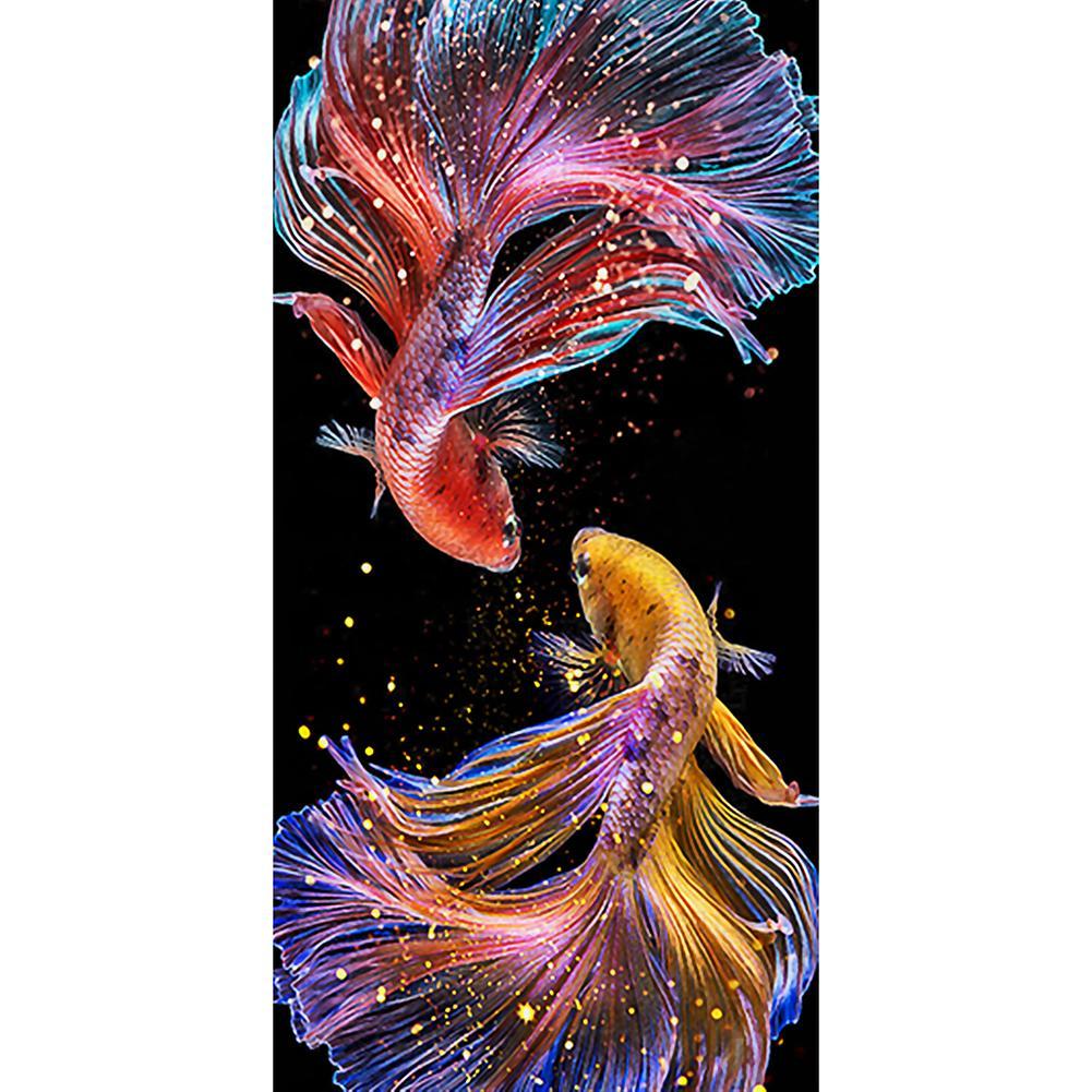Colorful Fish - Full Drill Round Drill - 45x85cm