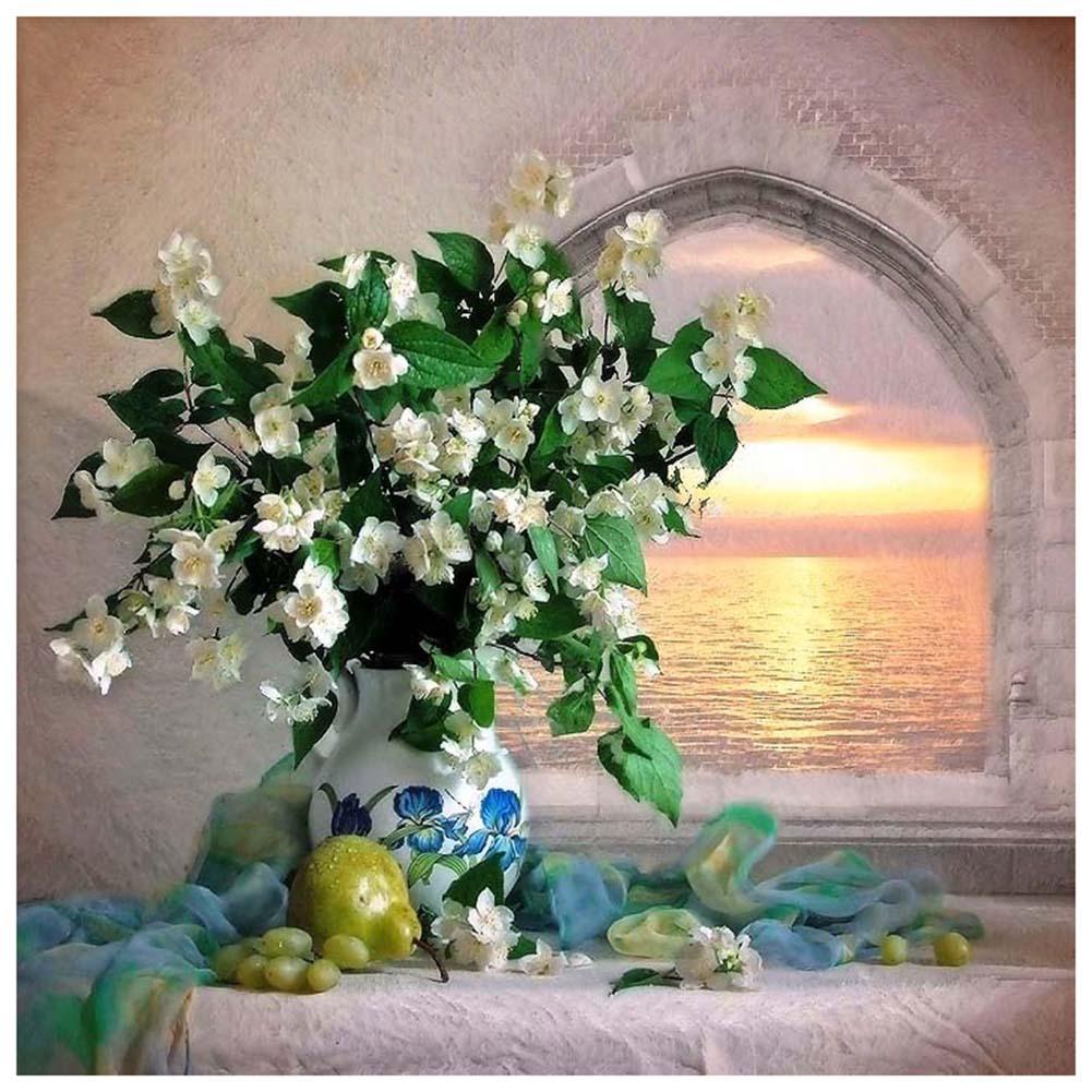 Window Flower - Full Drill Round Drill - 30x30cm