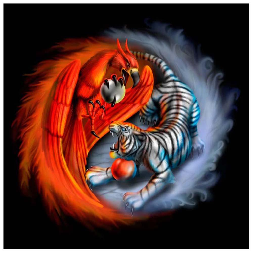 Tiger Bird - Full Drill Round Drill - 30x30cm