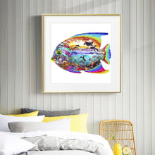 Load image into Gallery viewer, Fish Women - Full Drill Round Drill - 30x30cm
