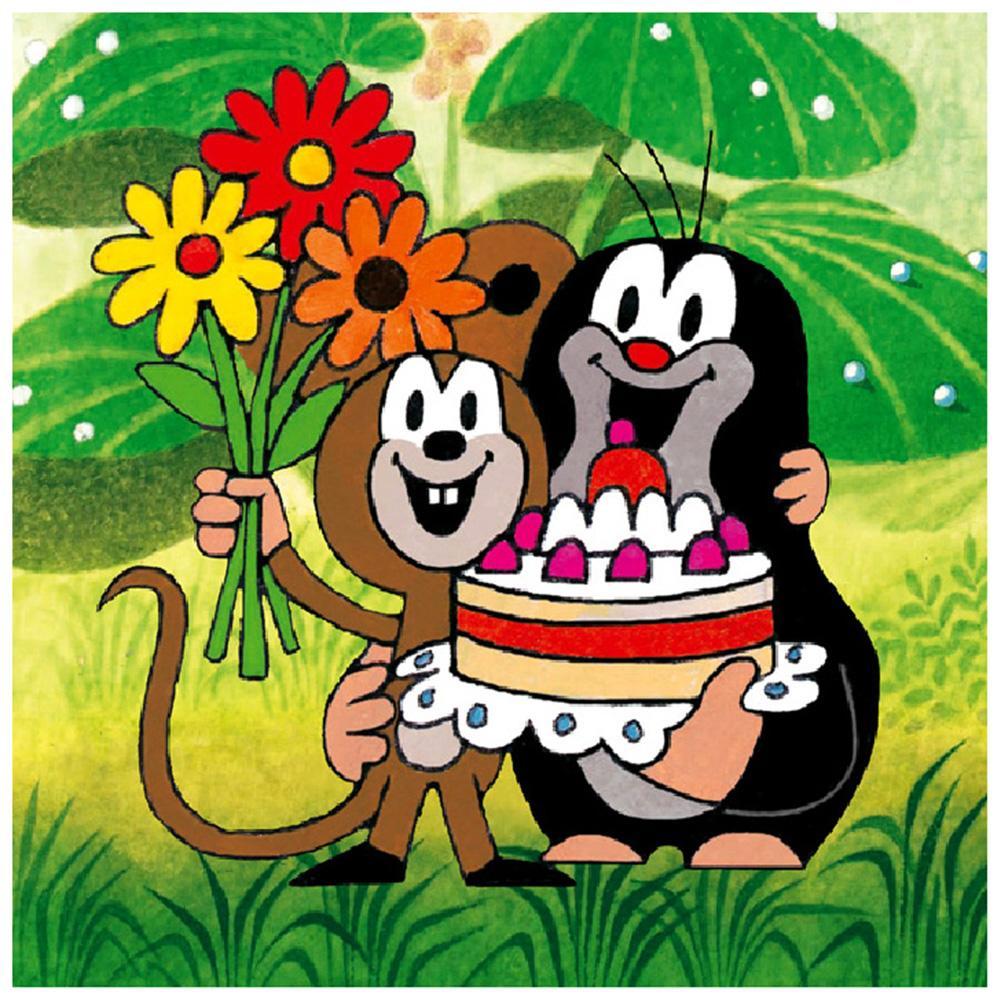 Animal Birthday - Full Drill Round Drill - 30x30cm