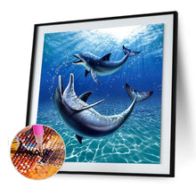 Load image into Gallery viewer, Two Whale - Full Drill Round Drill - 30x30cm
