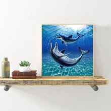 Load image into Gallery viewer, Two Whale - Full Drill Round Drill - 30x30cm
